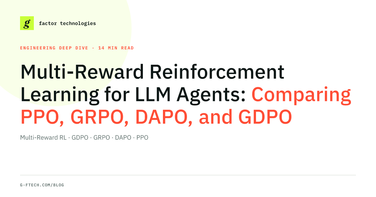 Multi-Reward Reinforcement Learning for LLM Agents: Comparing PPO, GRPO, DAPO, and GDPO