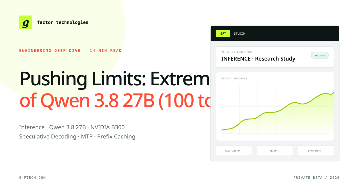 Pushing the Limits: Extreme Inference Speedup of Qwen 3.8 27B on NVIDIA B300 (100 to 10k+ tok/s)